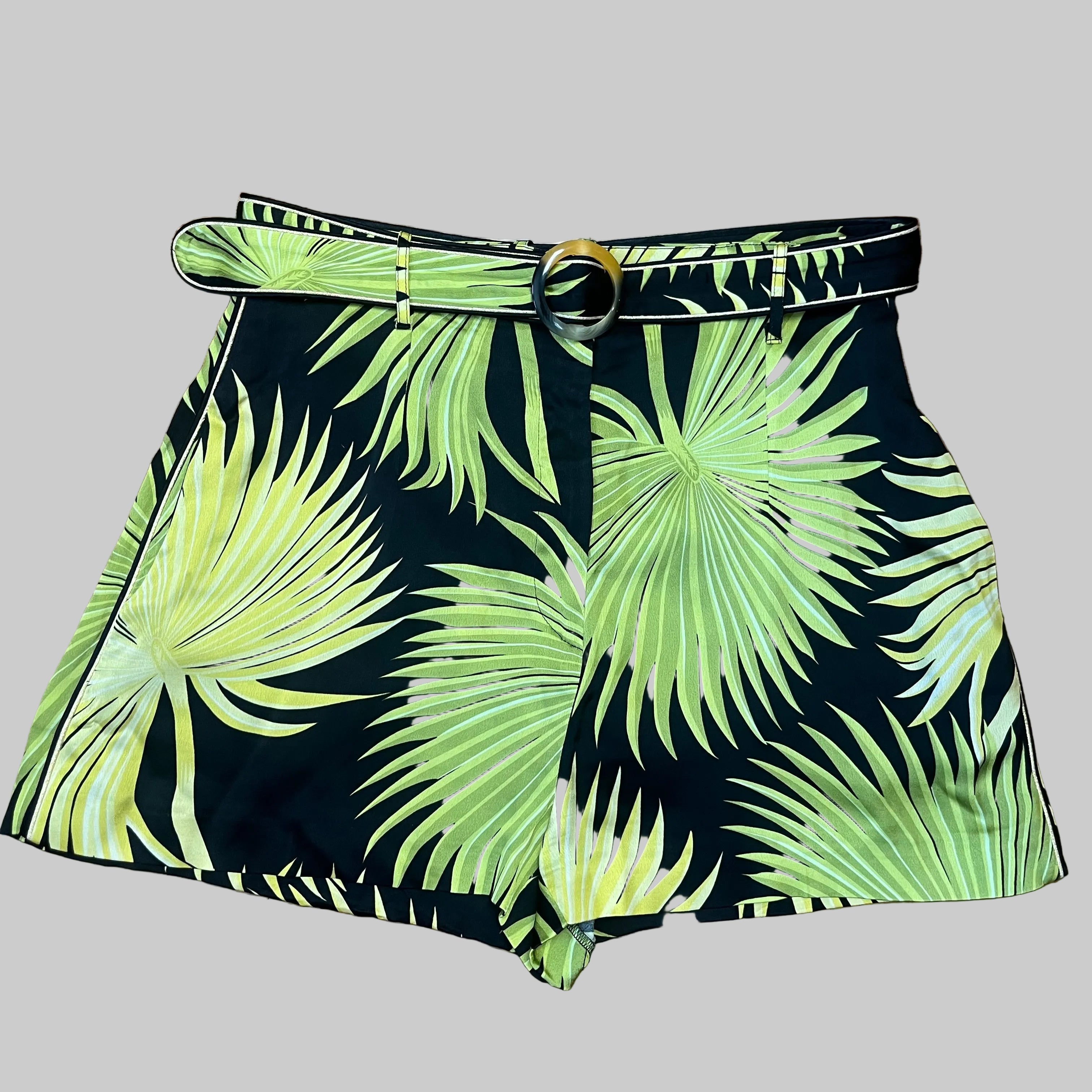De La Vali black, green, and yellow tropical Kid shorts set, size 10/12, LIKE NEW!