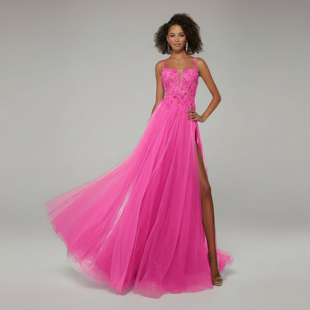 Alyce Paris neon pink dress, size 14, NEW WITH TAGS!