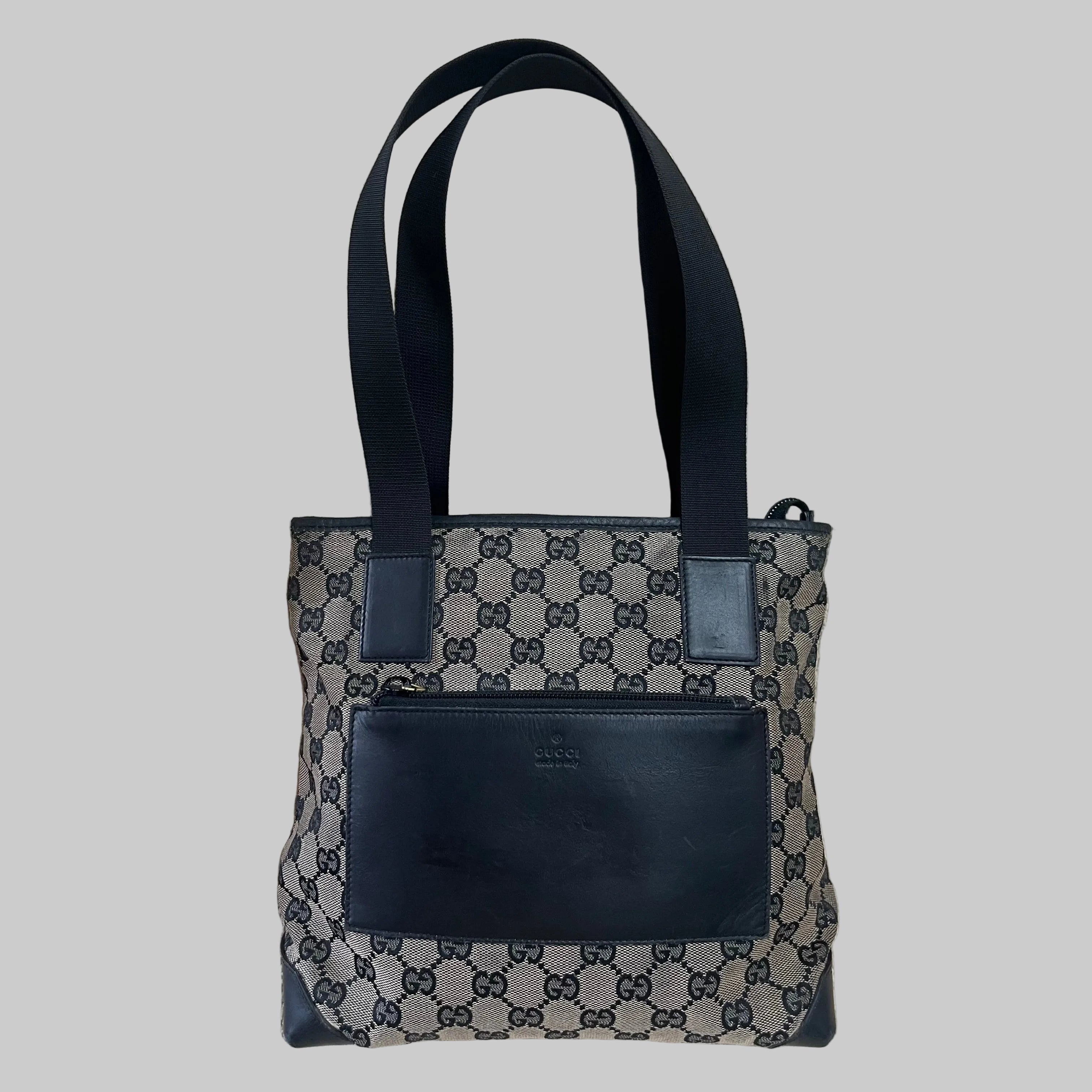 Gucci black GG logo small tote