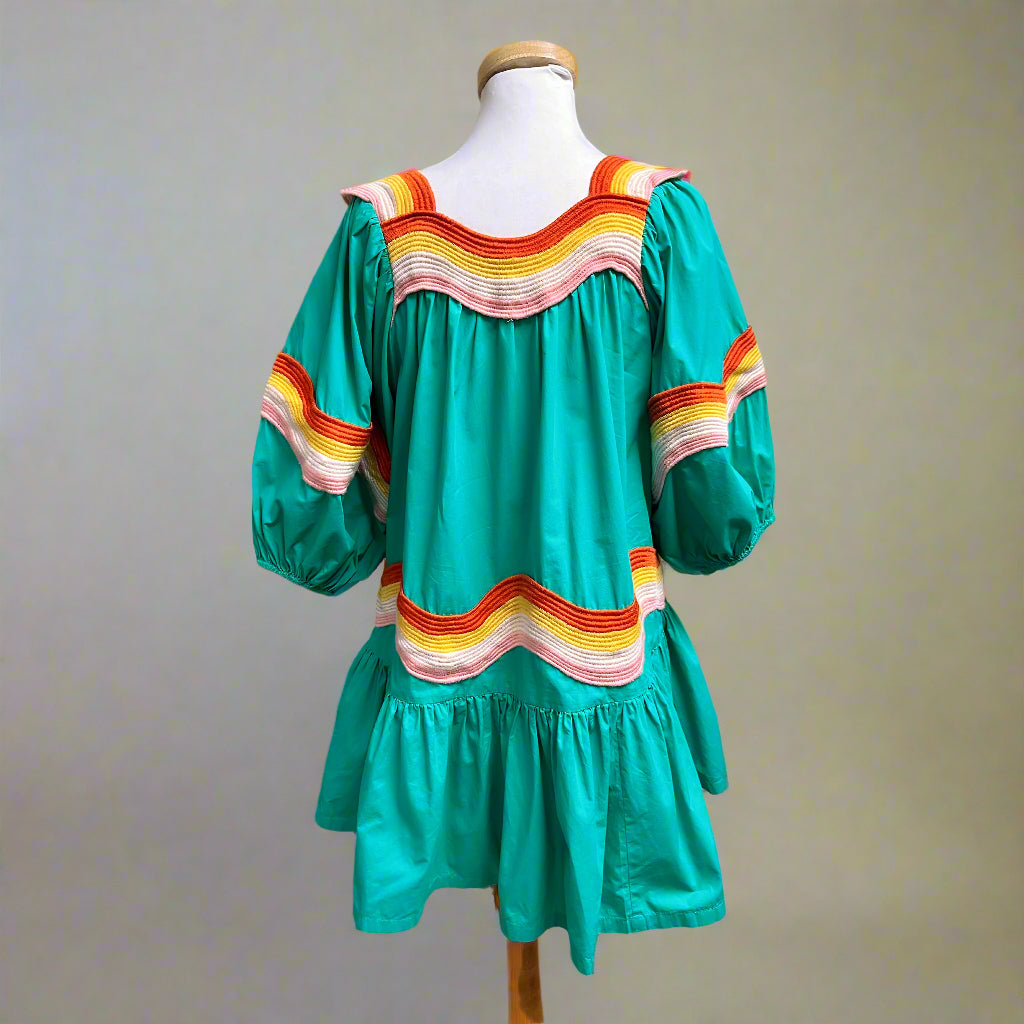 Corey Lynn Calter green Mary Wavy dress, size S