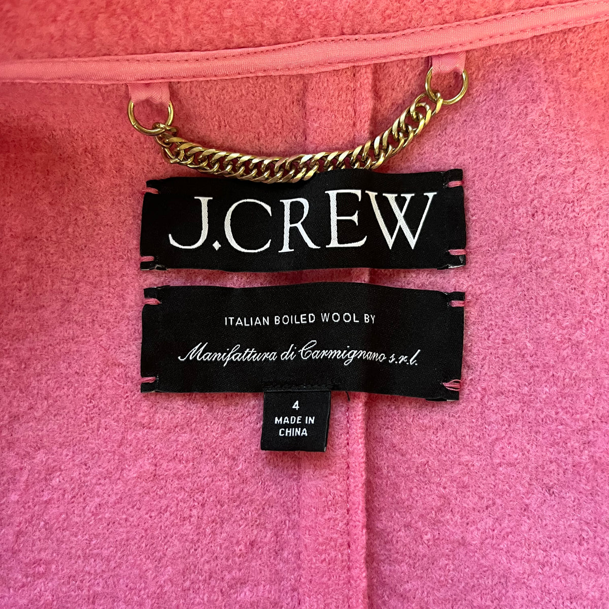 J. Crew pink wool coat, size 4