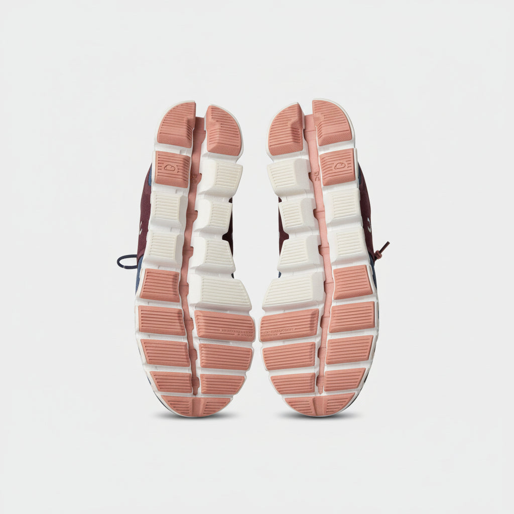 Cloud Running burgundy and blue Cloud 2 shoes, size 8