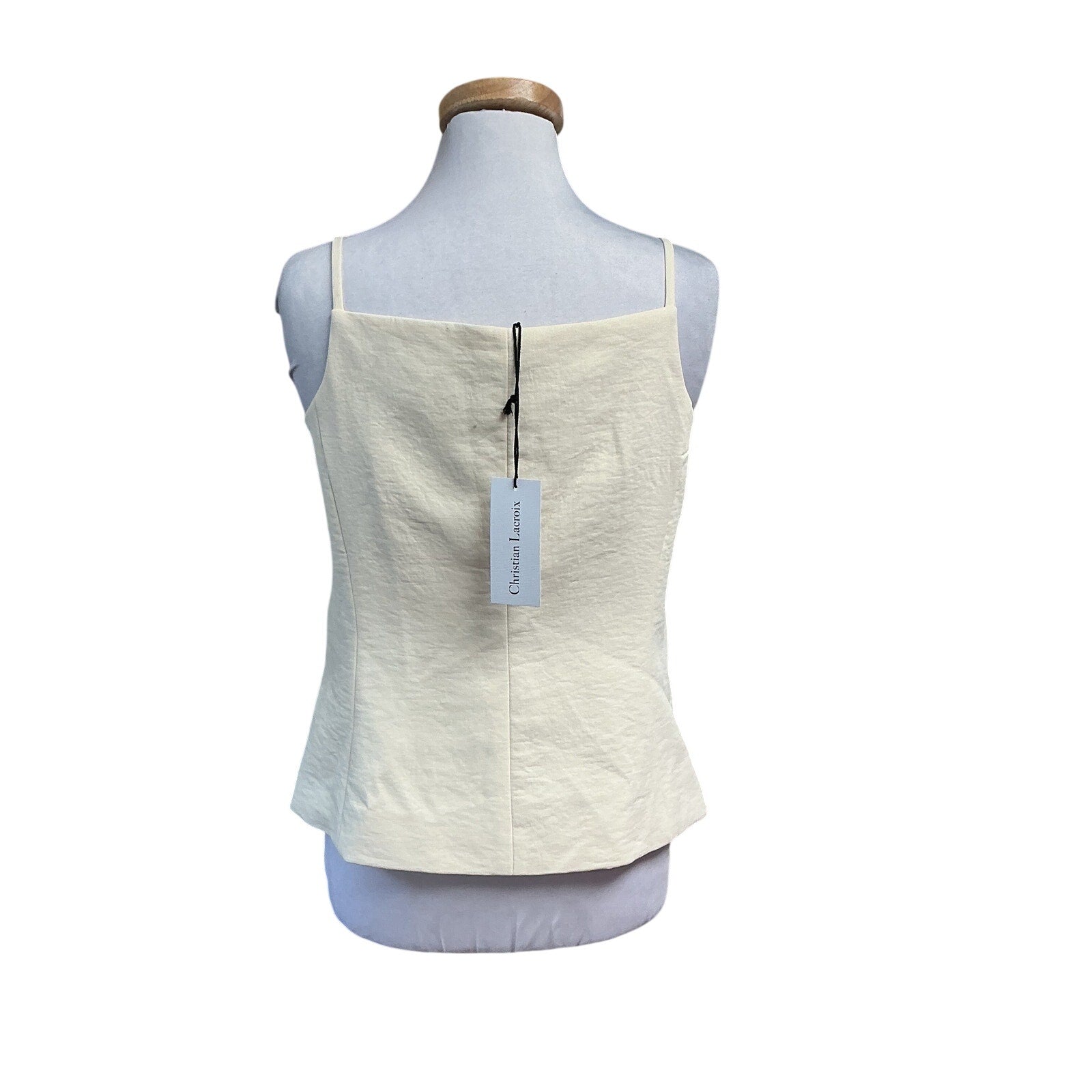Christian Lacroix ivory sleeveless blouse, size 6, NEW WITH TAGS!