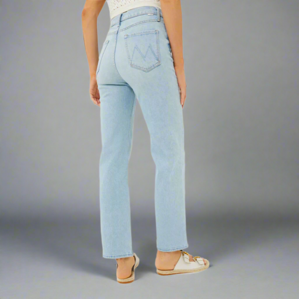 Mother faded Rambler Zip Flood jeans in Cherie Cherie, size 25