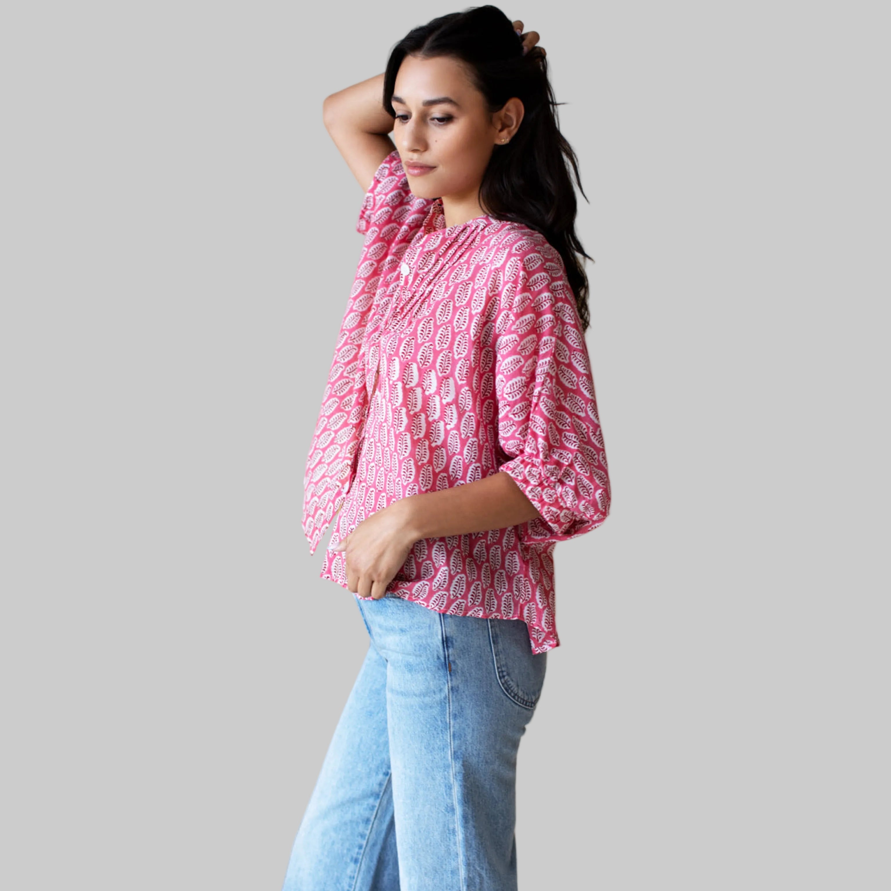 Emerson Fry pink Rosey blouse, one size fits most