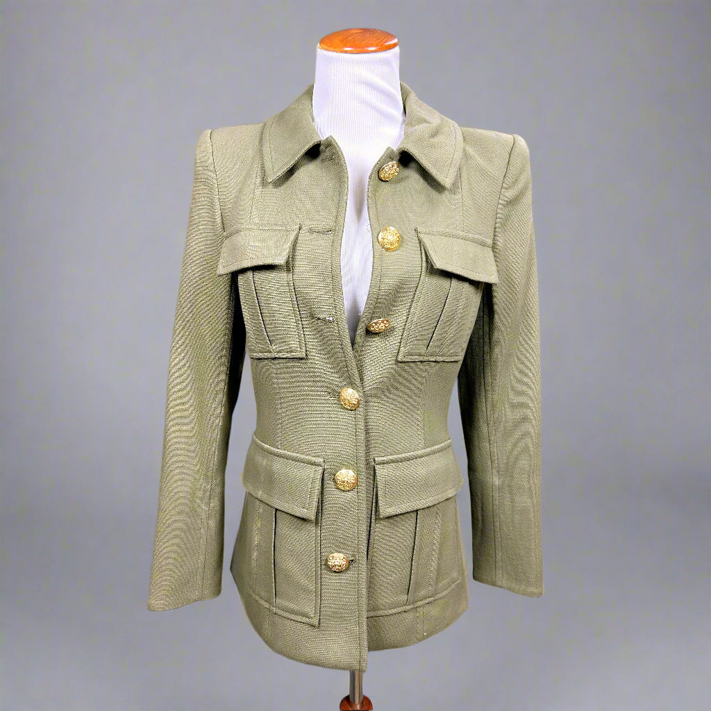 Veronica Beard olive Lambert Dickey jacket, size 0, NEW WITH TAGS!