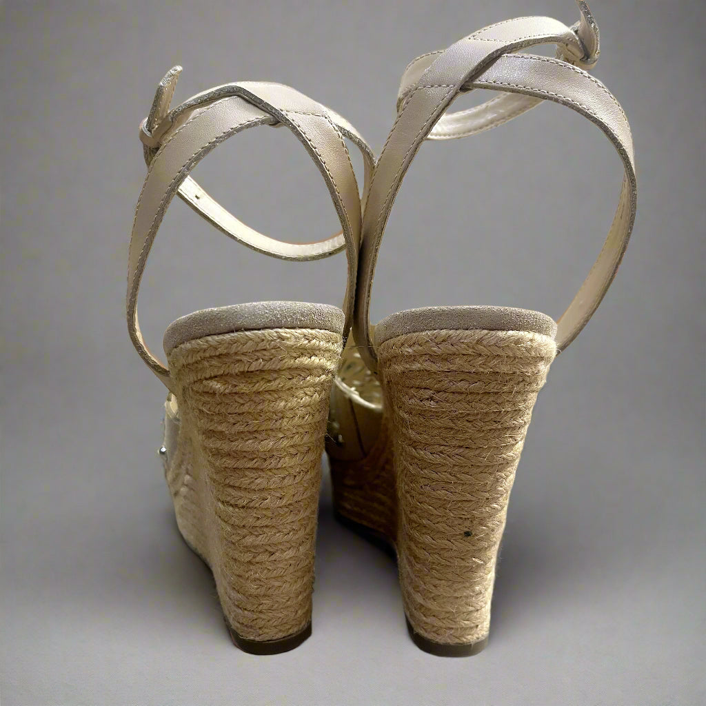 Marc Fisher tan wedge espadrille, size 8, BRAND NEW!