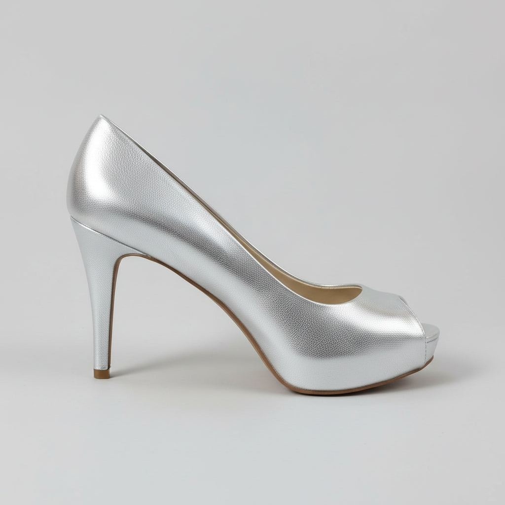 Nine West silver Camya shoes, size 6.5, NEW IN BOX!