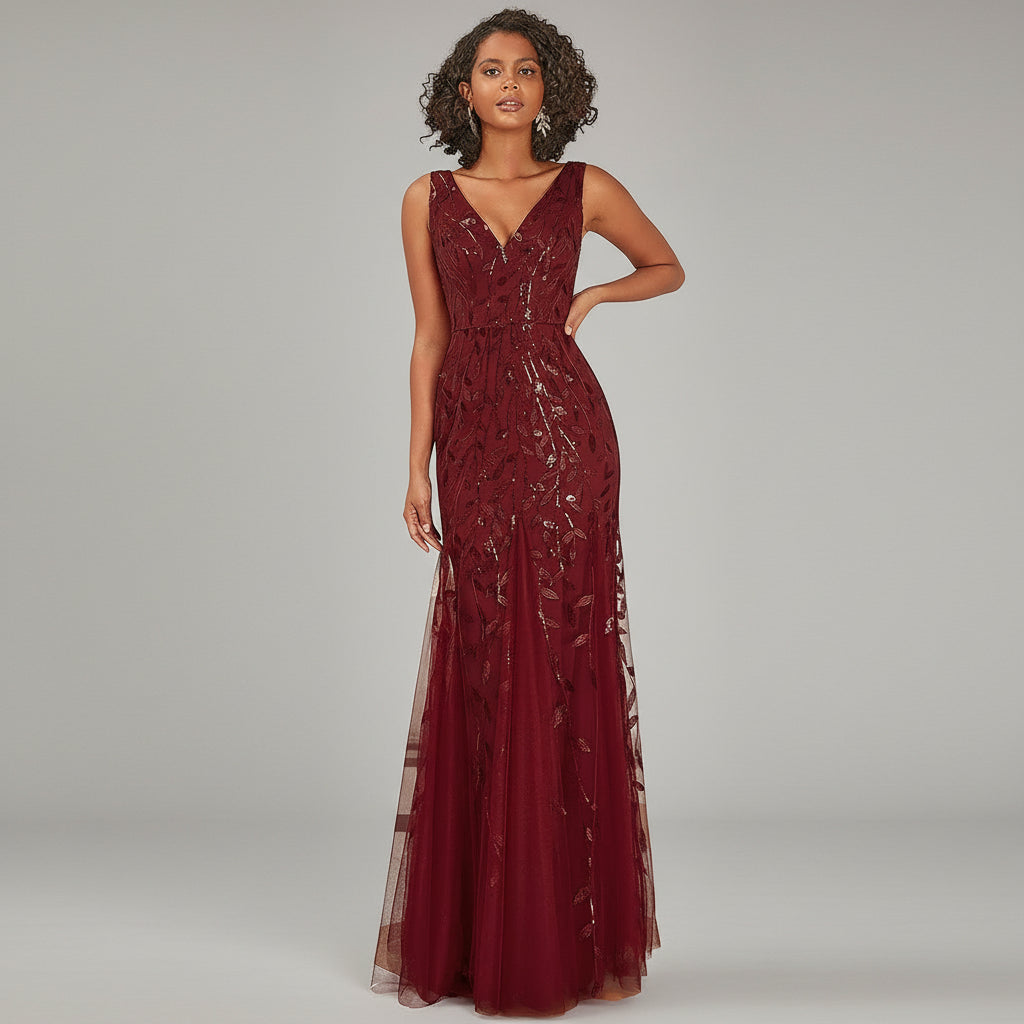 Amelia Couture red sequin dress, size 8, NEW WITH TAGS!