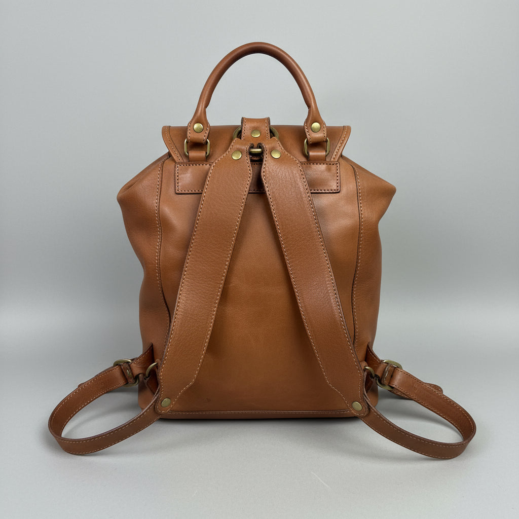 I Medici brown leather backpack