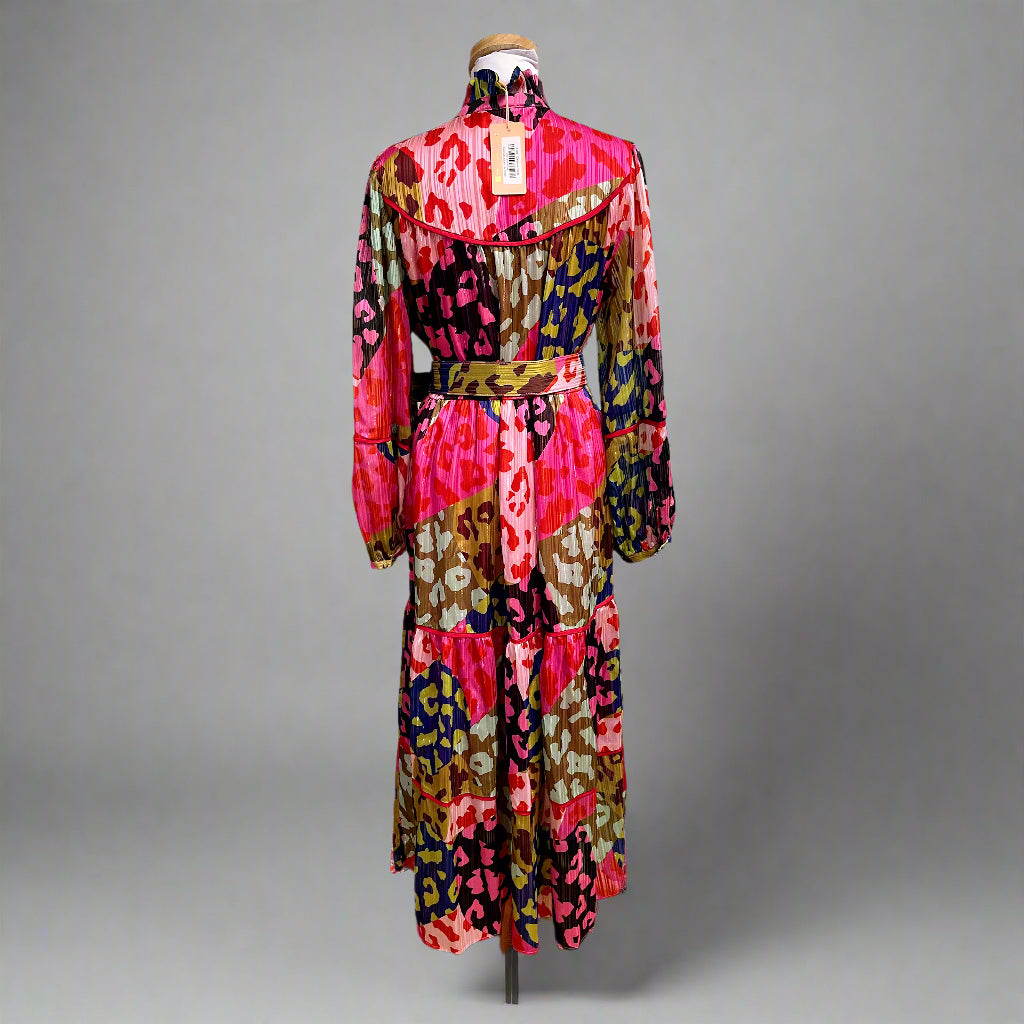 Crosby hot pink print Delphine dress, size M, NEW WITH TAGS!