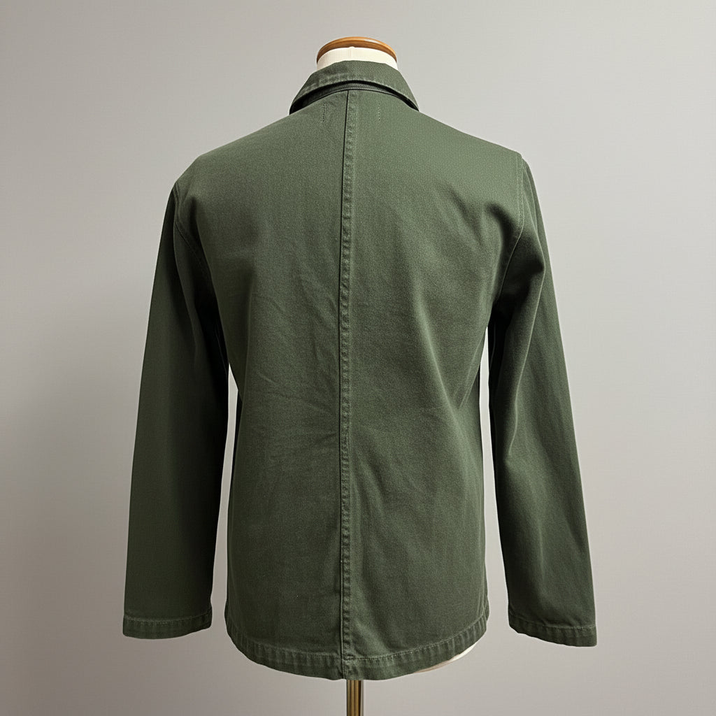 Alex Mill recycled dark green denim work jacket, size XXS