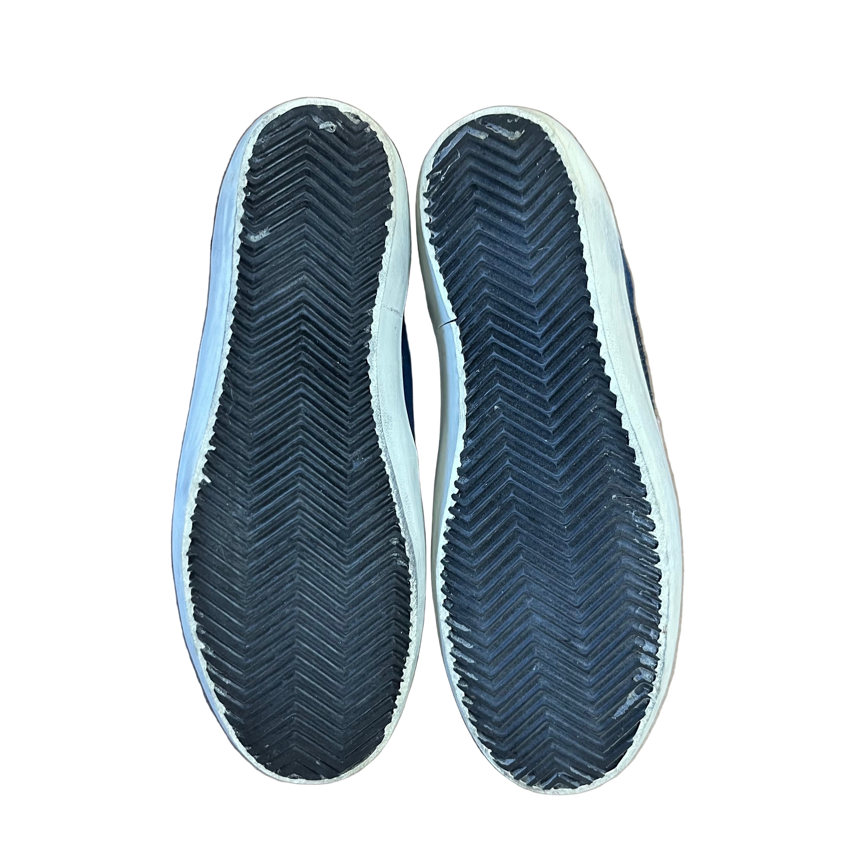 Golden Goose navy suede Super Star sneakers, size 37, US 7