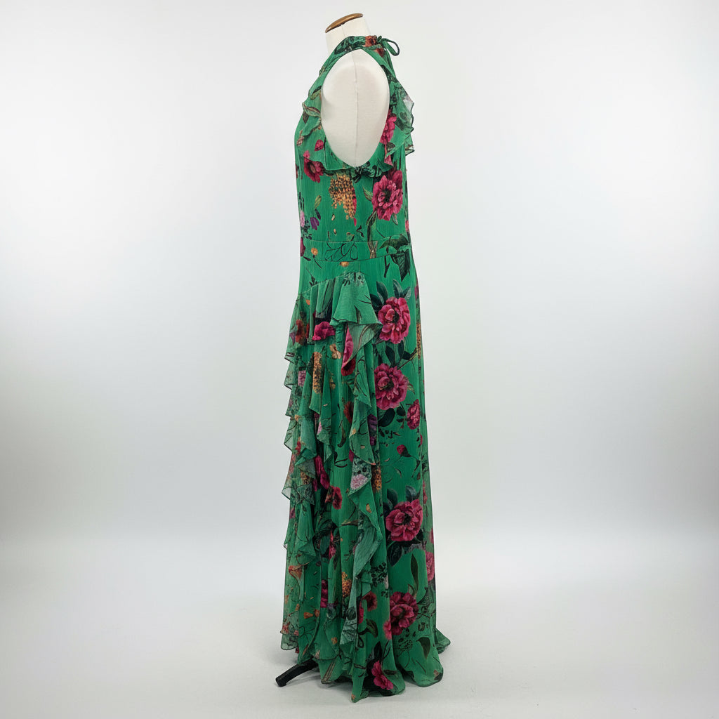 Betsy & Adam green floral dress, size 16