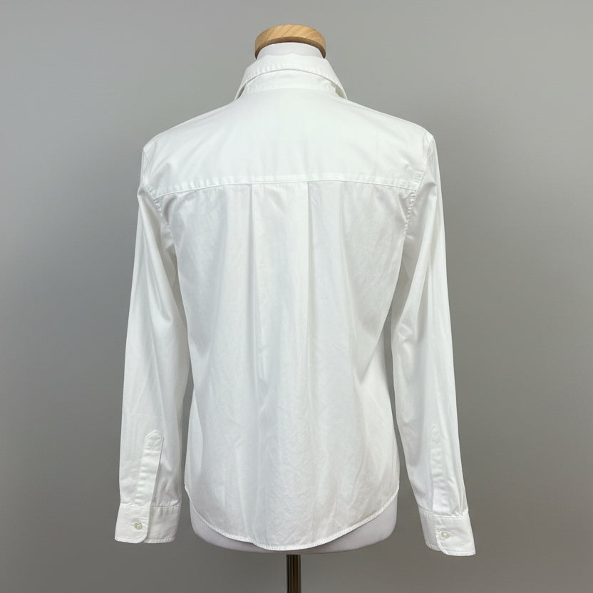 Frank & Eileen white Sylvio blouse, size XS