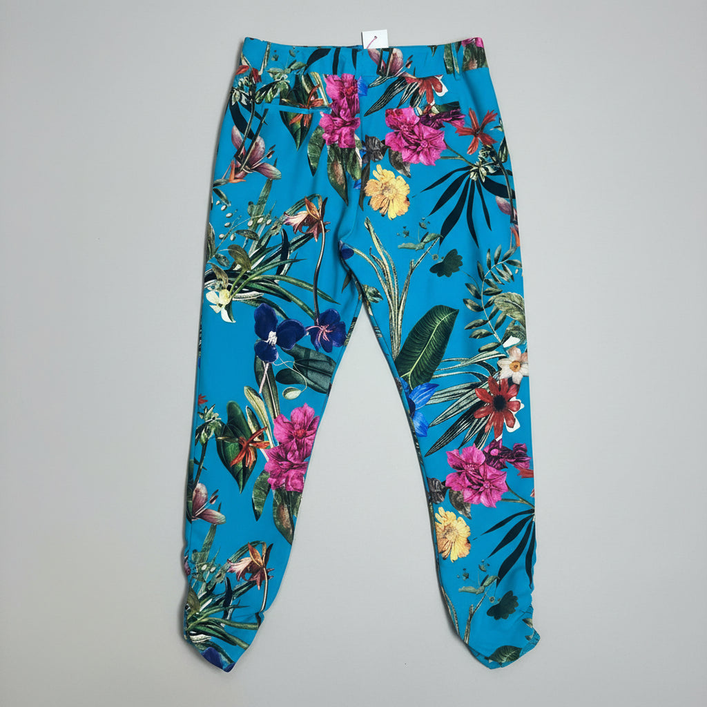 Parker turquoise print silk pants, size 2, NEW WITH TAGS!