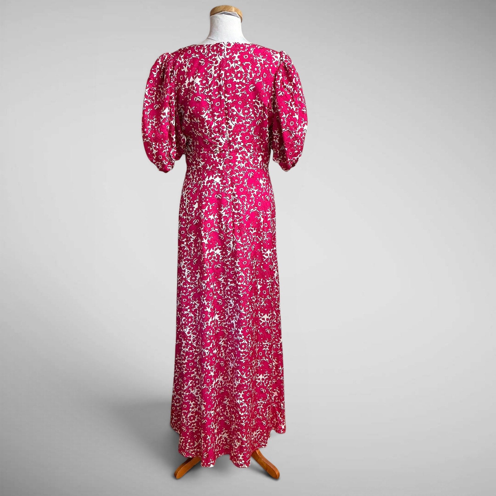 J. Crew hot pink and white floral maxi dress, size 6, NEW WITH TAGS!