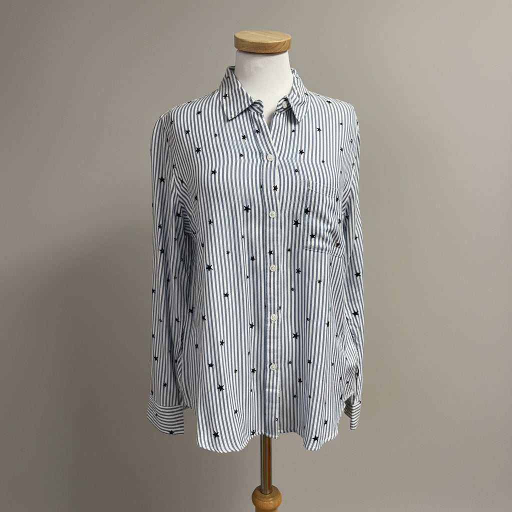 Rails navy and white stars and stripes blouse, size M, NEW WITH TAGS!
