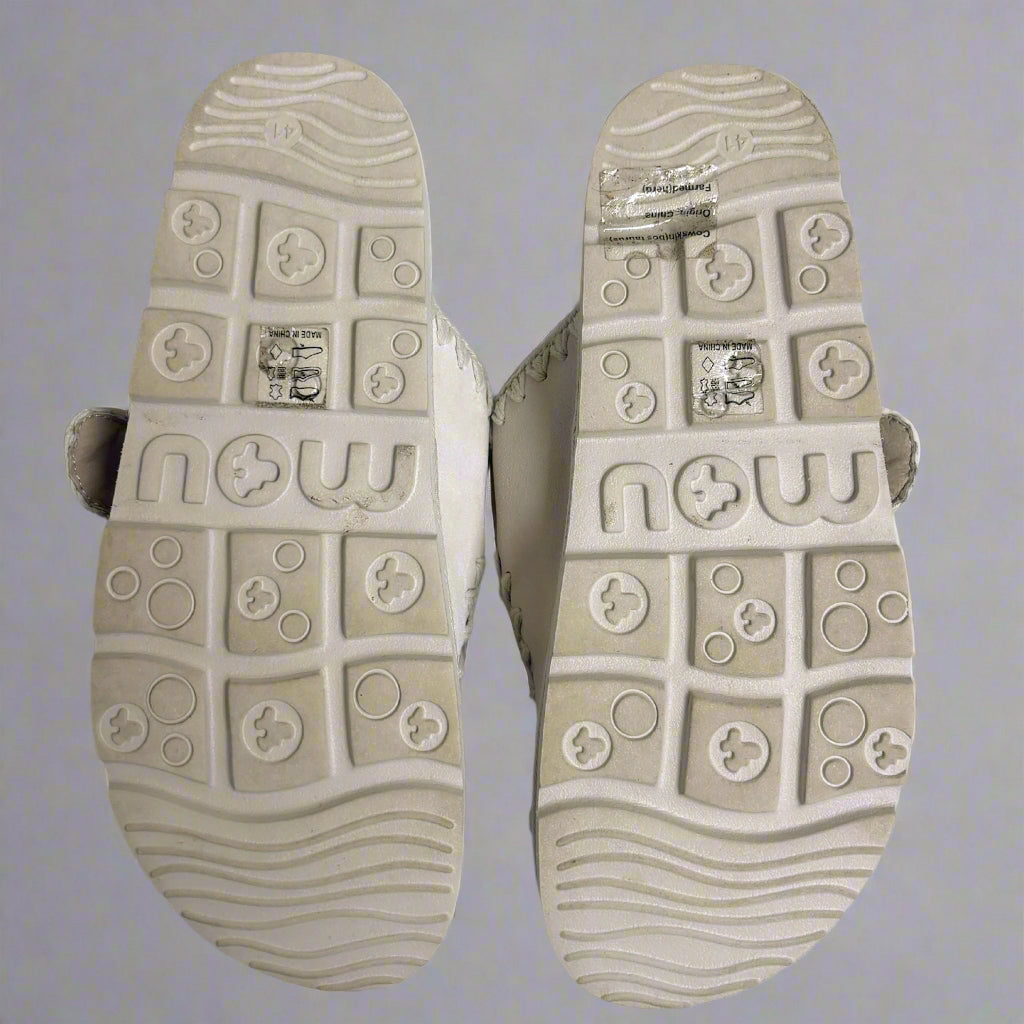 Mou beige Bio slide sandals, size 10, LIKE NEW!