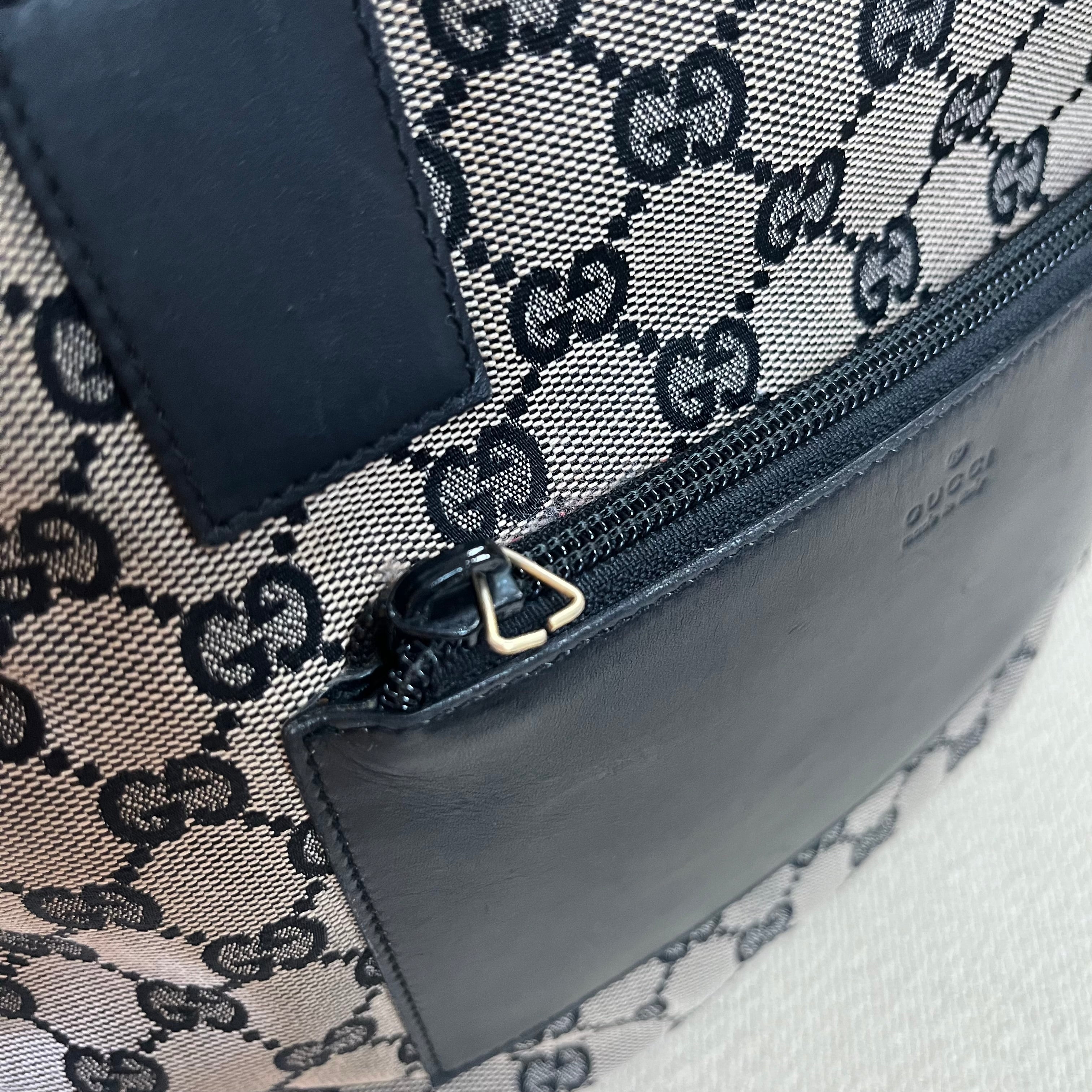 Gucci black GG logo small tote