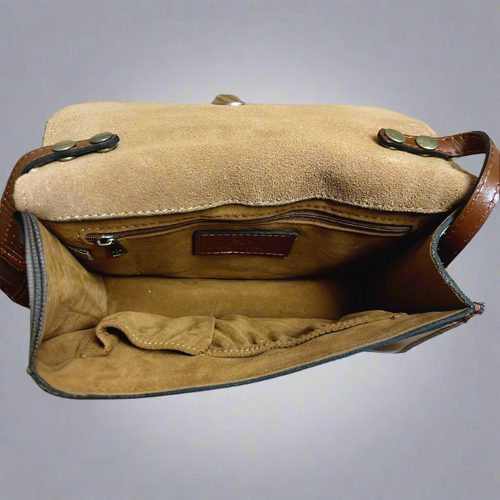 Patricia Nash saddle brown Lanza crossbody bag, NEW WITHOUT TAGS!