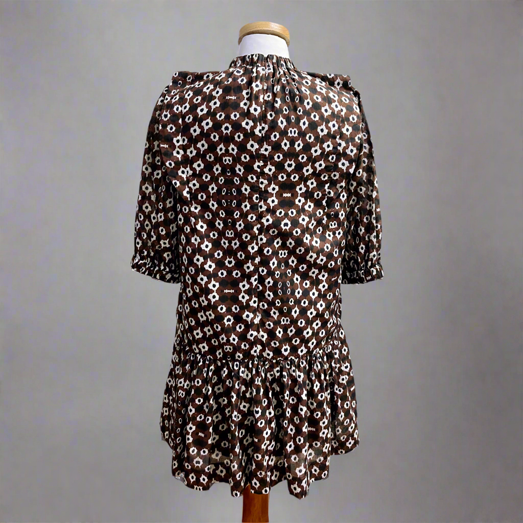 Sea New York brown and navy print dress, size 2