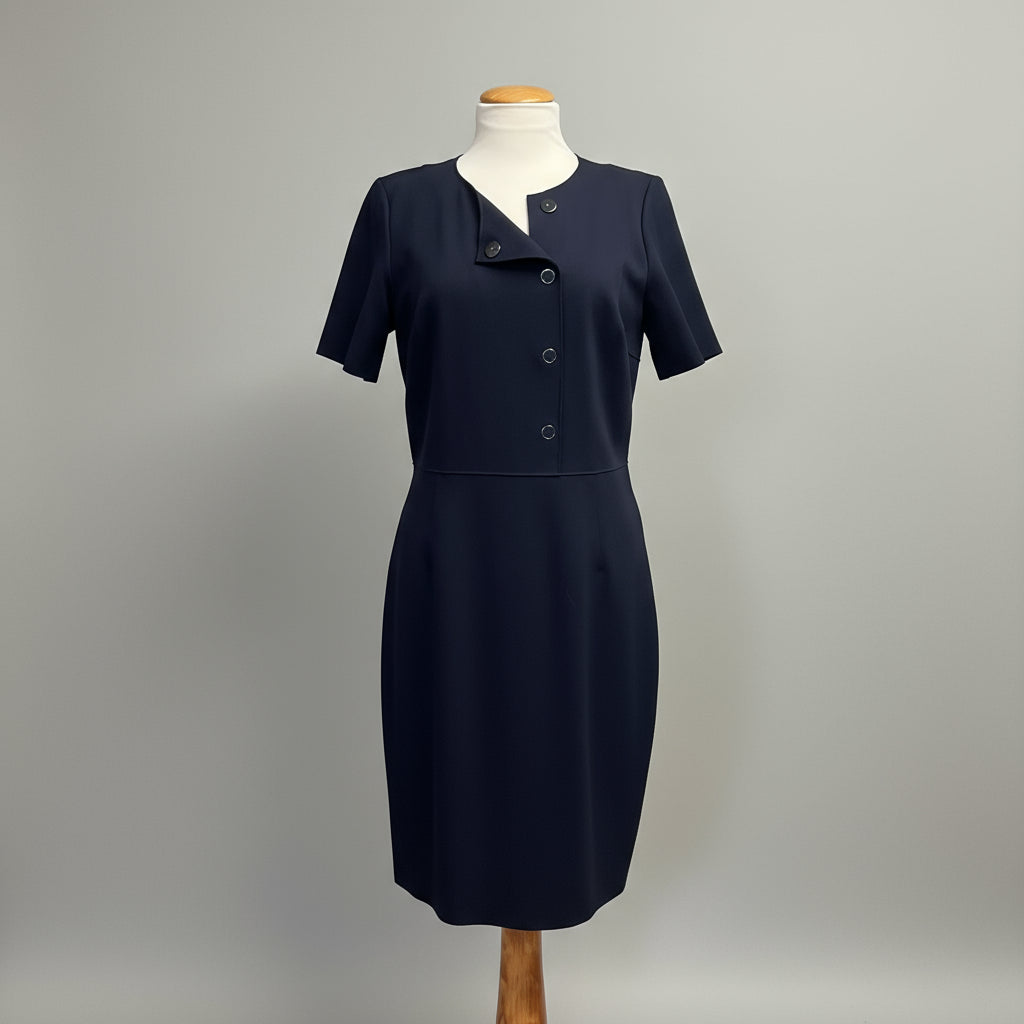 Elie Tahari navy knit dress, size 8, NEW WITH TAGS!