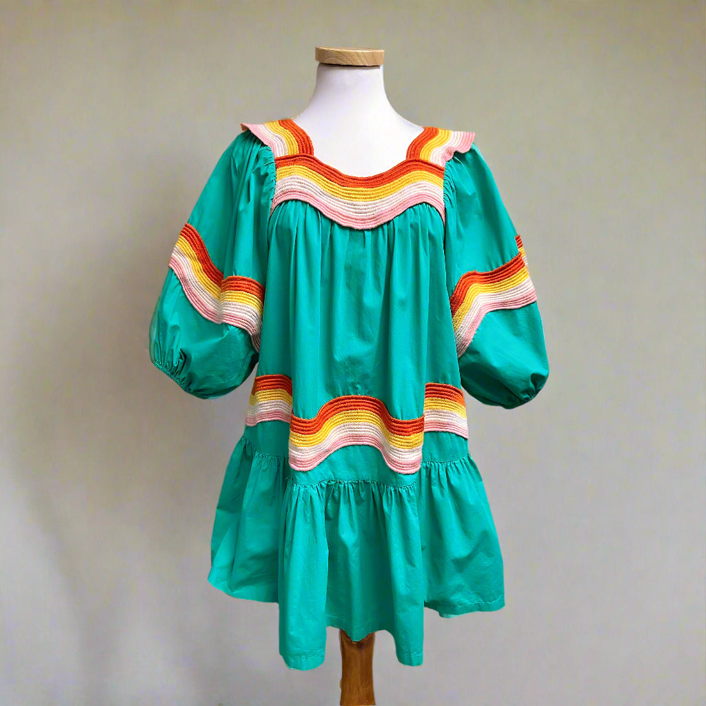Corey Lynn Calter green Mary Wavy dress, size S