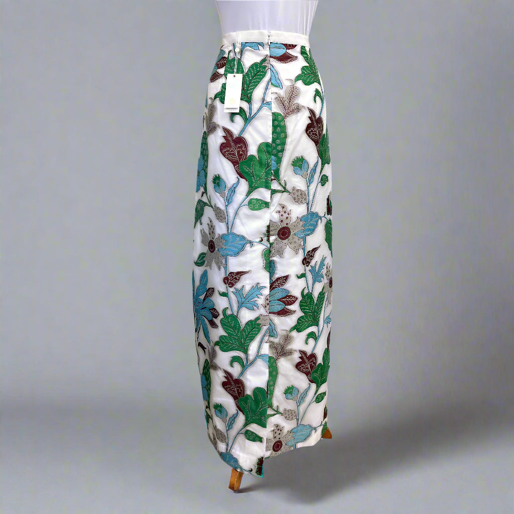 Tory Burch Wisteria floral maxi skirt, size 4, NEW WITH TAGS!