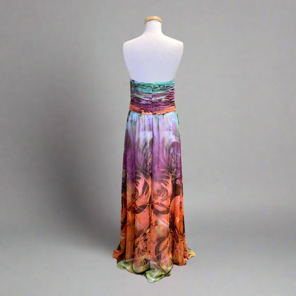 Faviana purple floral dress, size 12