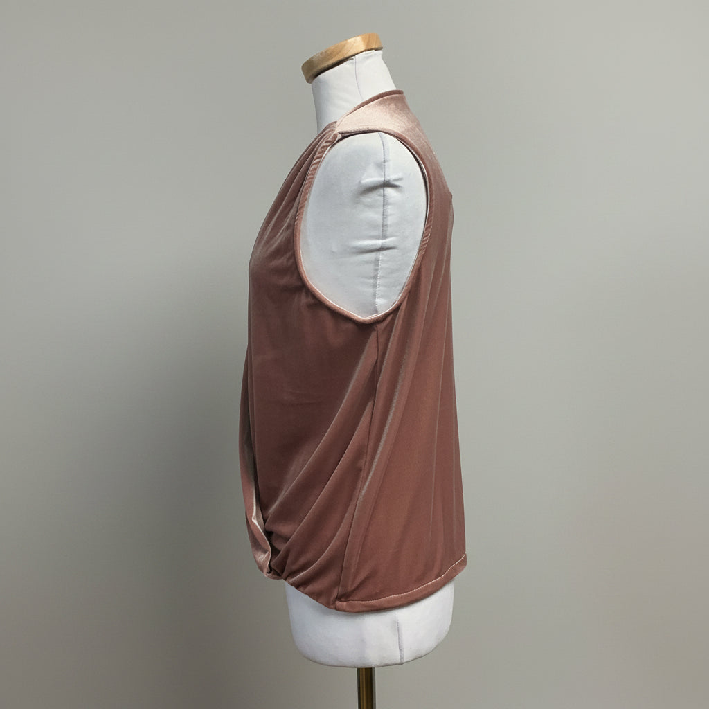 Waverly Gray blush velour blouse, size M, NEW WITH TAGS!