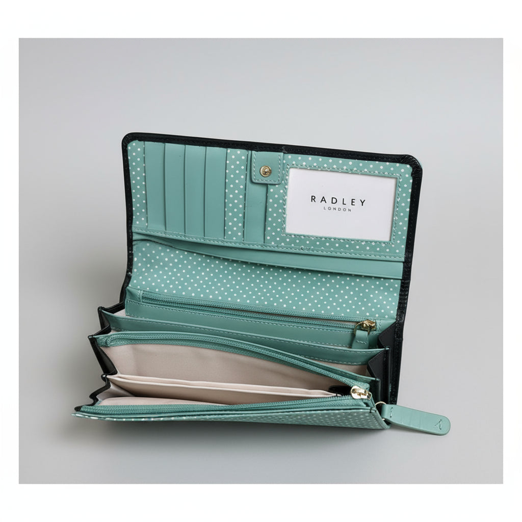 Radley black & aqua wallet, NEW WITH TAGS!