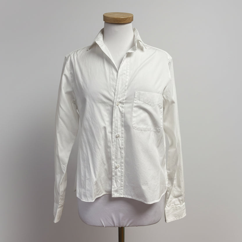 Frank & Eileen white Sylvio blouse, size XS