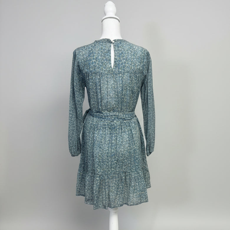 Trovata aqua floral Abigail dress, size XS