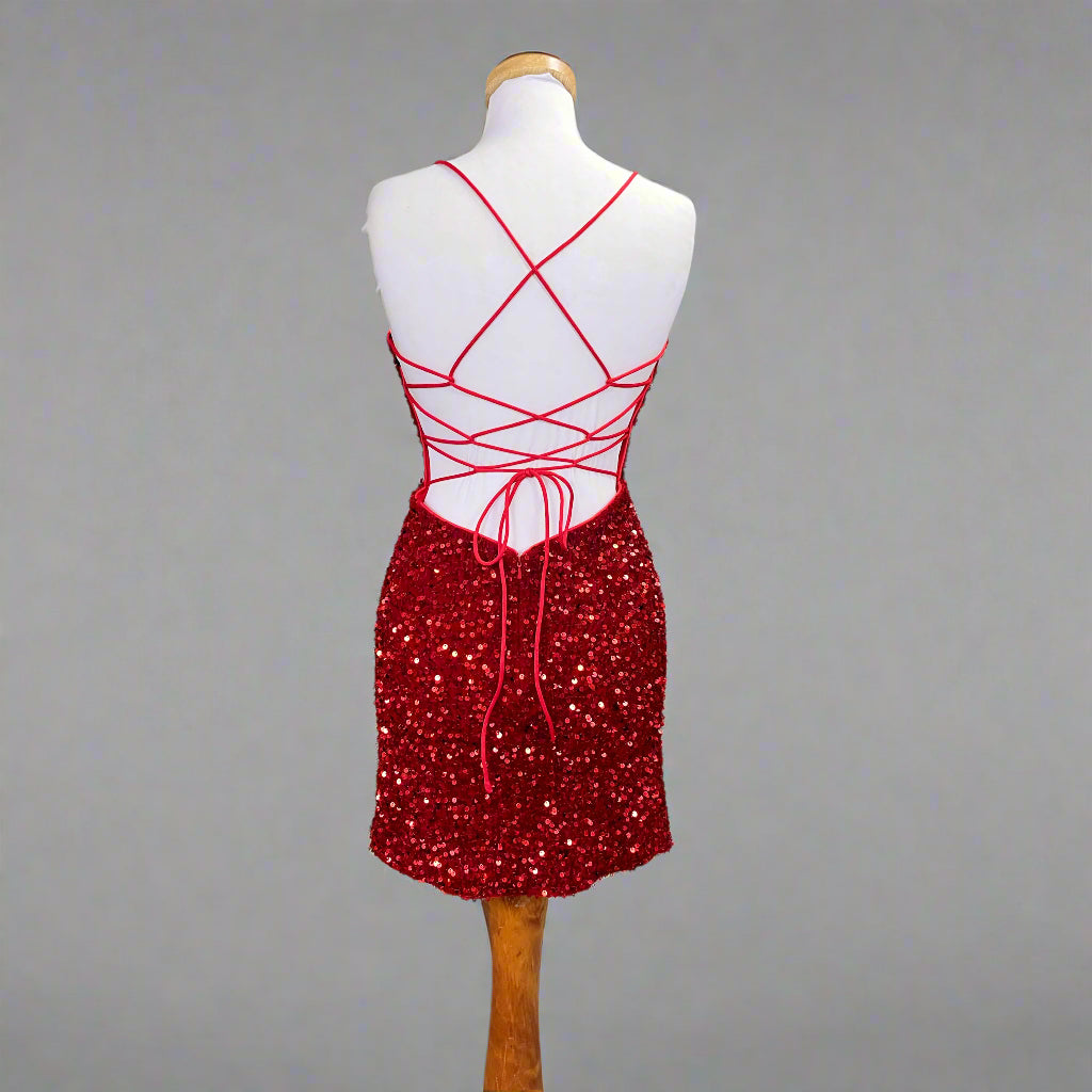 Alyce red sequin dress, size 6