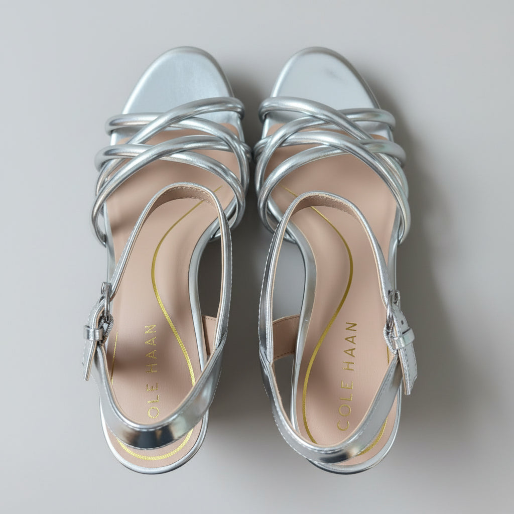 Cole Haan silver shoes, size 6.5, NEW IN BOX!