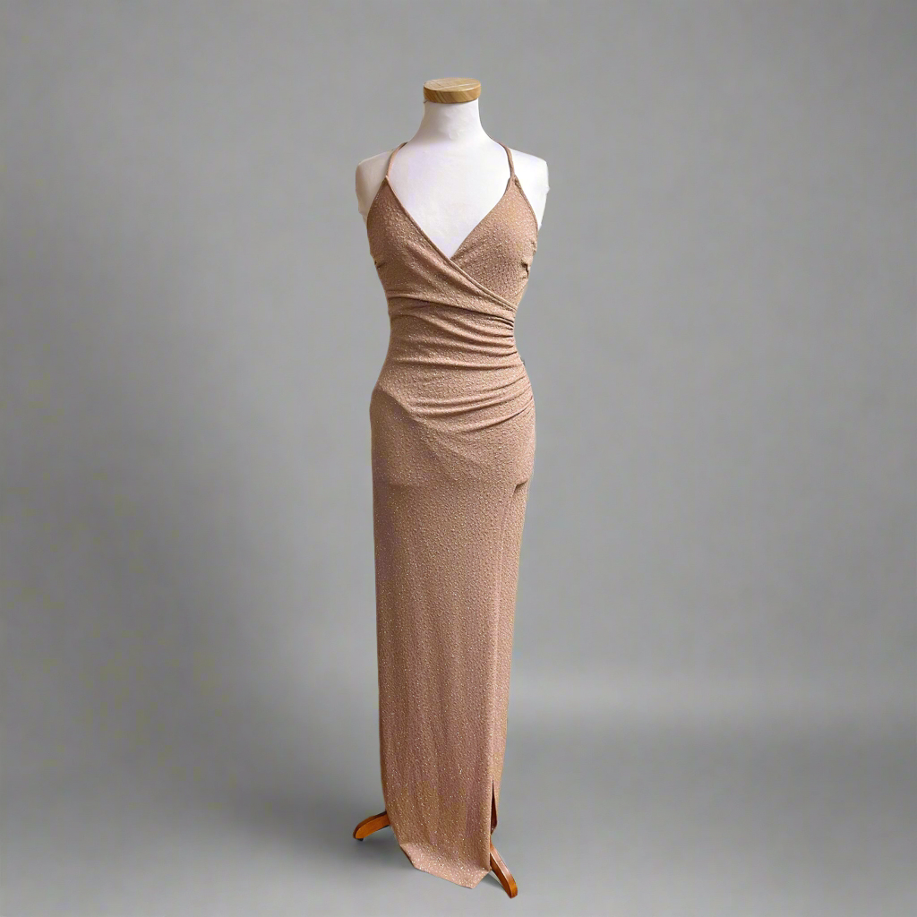 Windsor champagne sparkle dress, size S, NEW WITH TAGS!