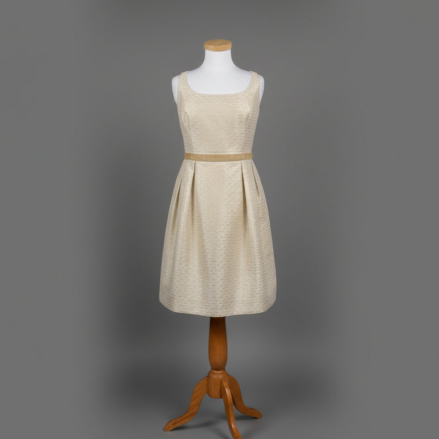 Carmen Marc Valvo gold dress, size 14