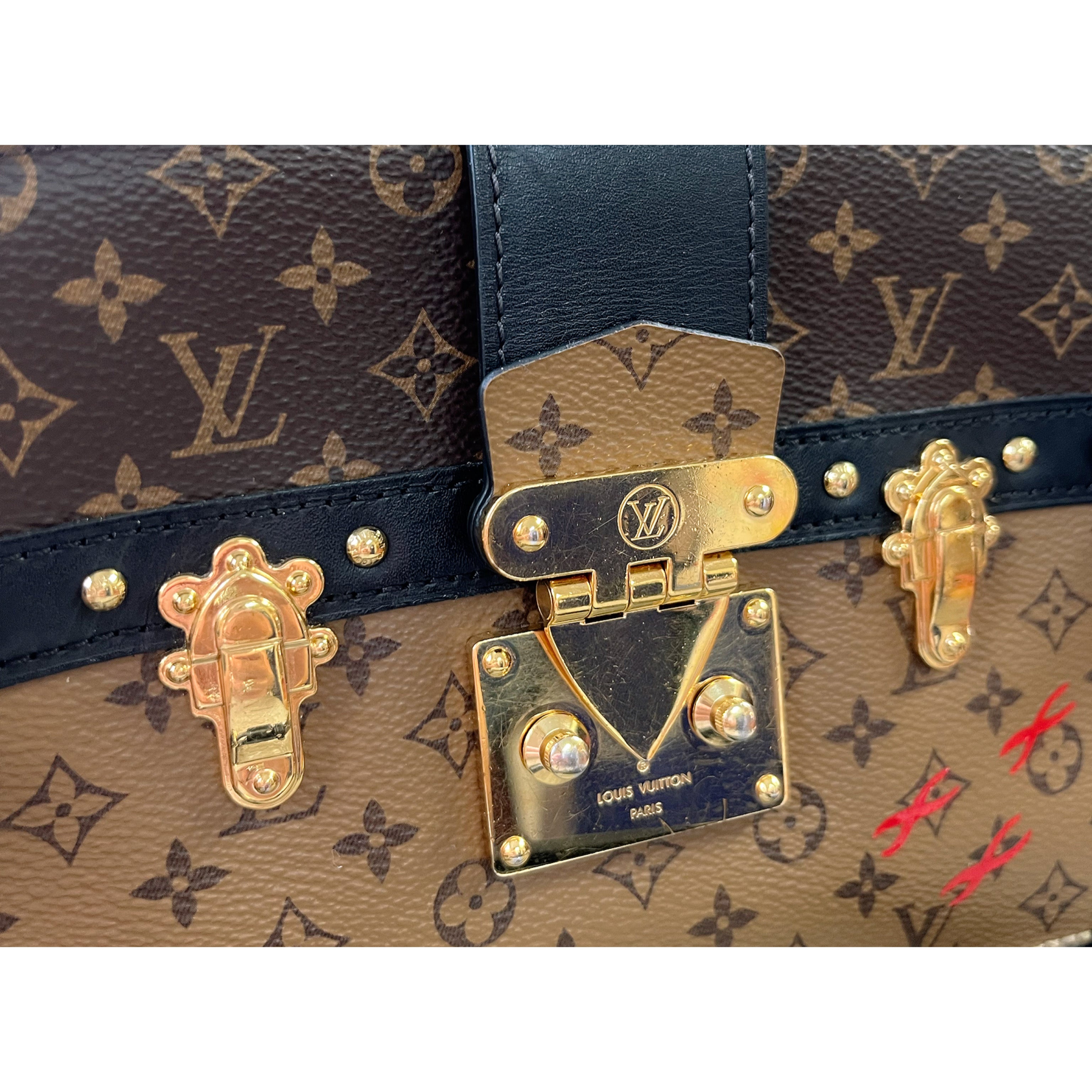 Louis Vuitton brown Trunk Clutch handbag