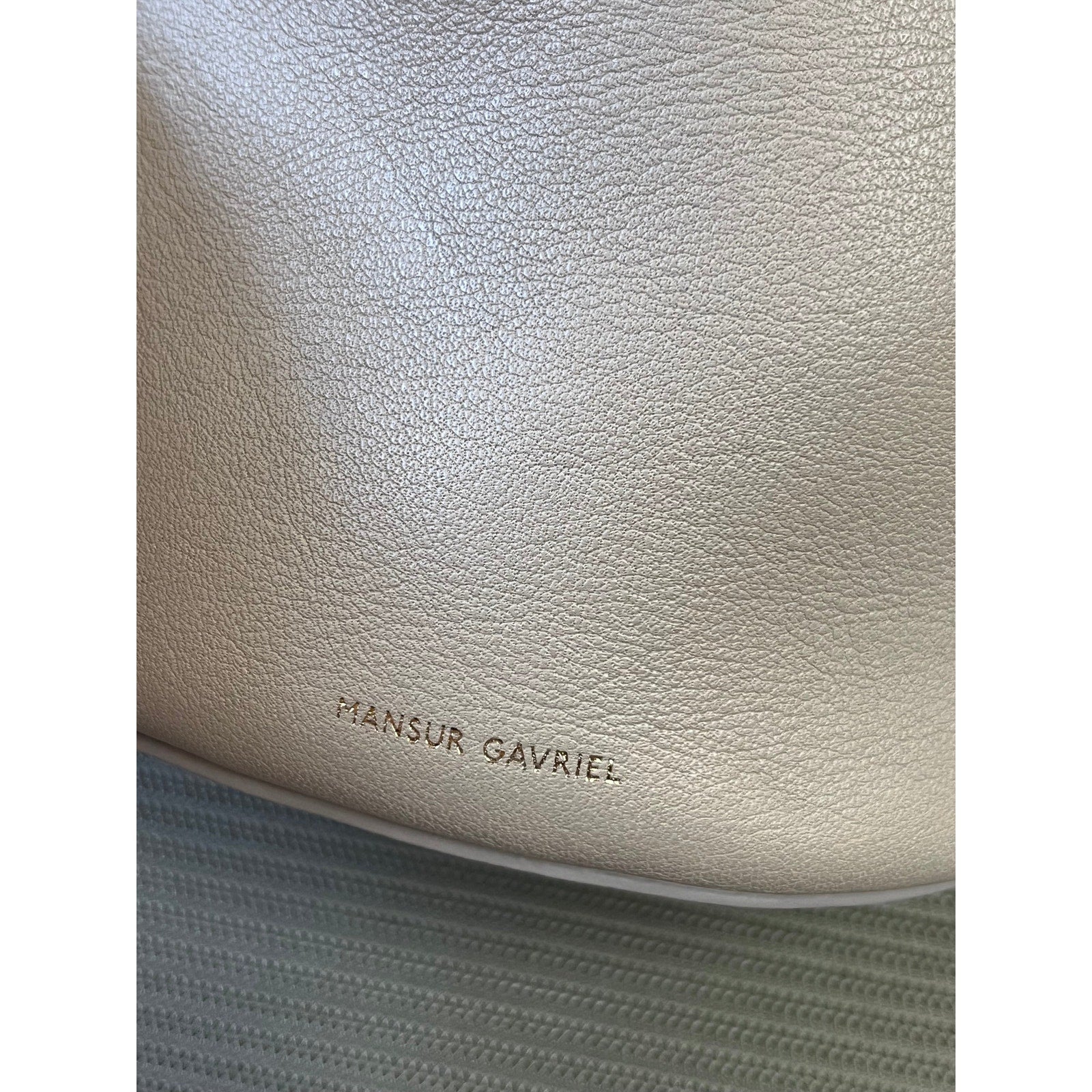 Mansur Gavriel beige leather bucket mini bag, NEW WITHOUT TAGS!