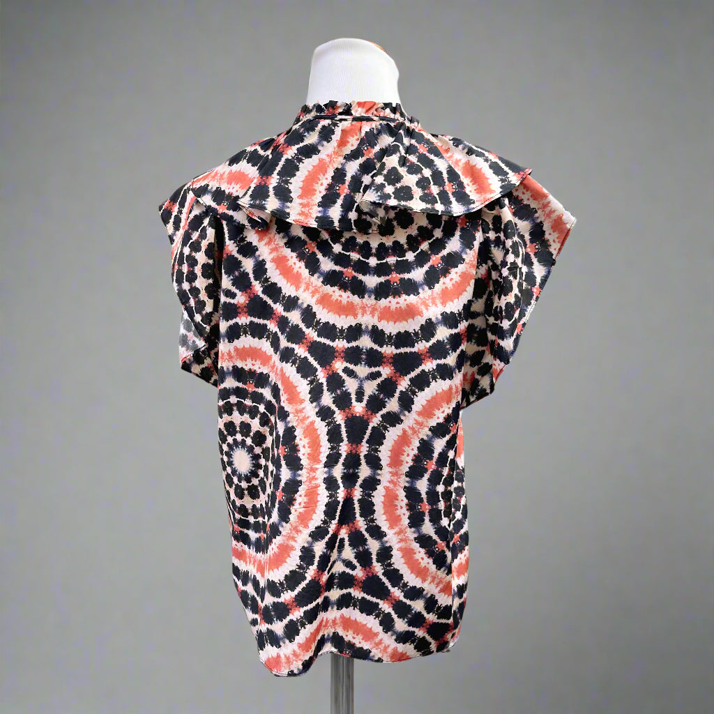 Marie Oliver navy tie dye blouse, size S
