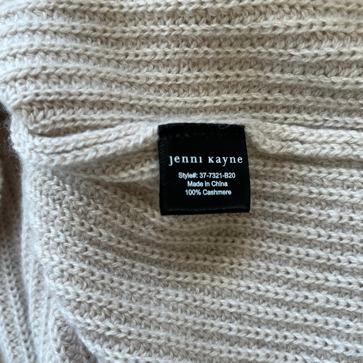 Jenni Kayne beige cashmere Cocoon sweater, Size S