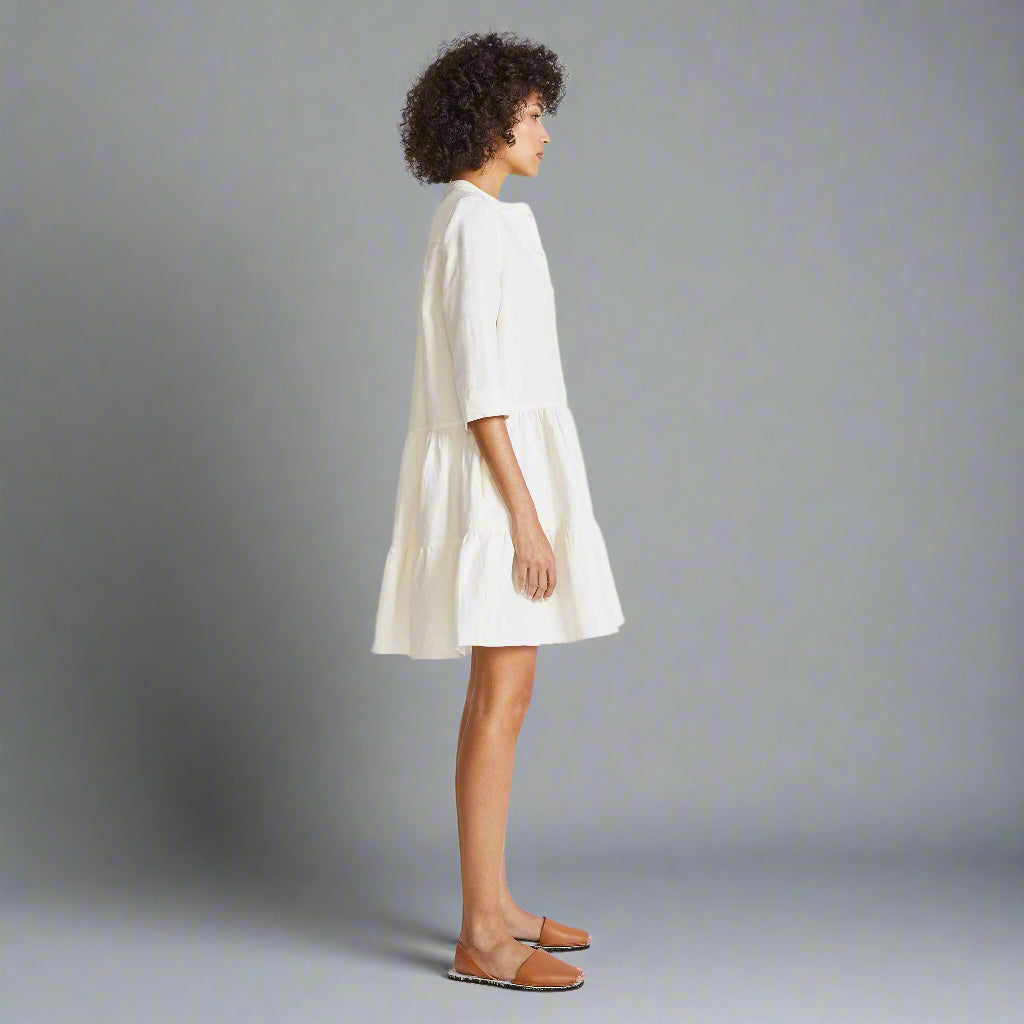 Apiece Apart cream denim Maurino dress, size XS