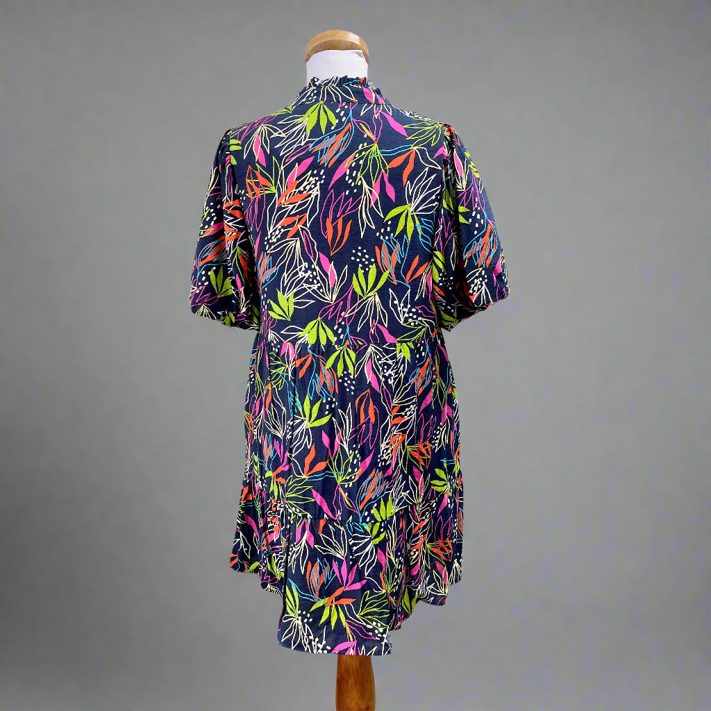 THML navy floral dress, size S, NEW WITH TAGS!