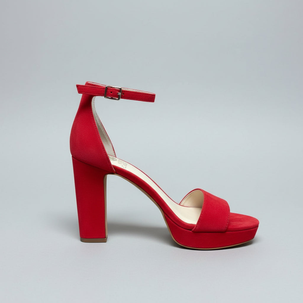 Vince Camuto red suede Sathina shoes, size 6.5, NEW IN BOX!