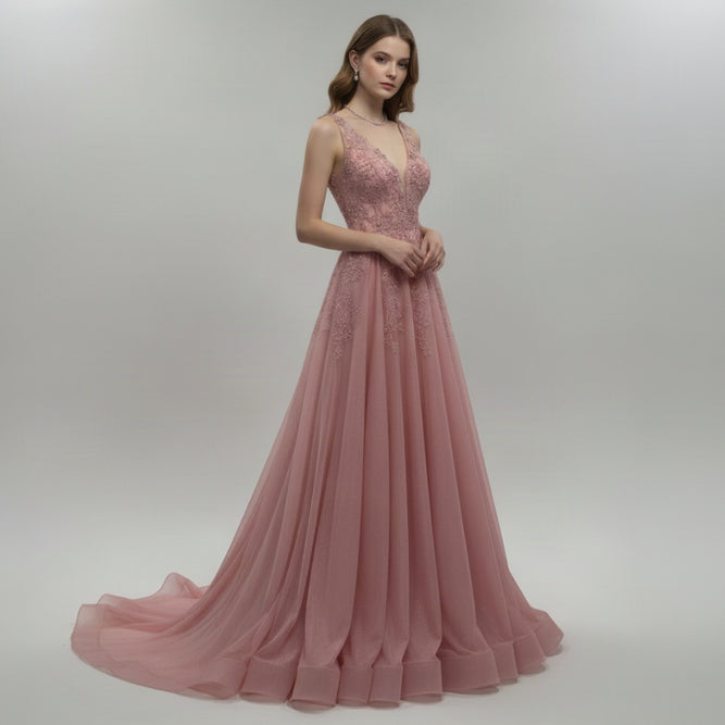 Aspeed blush beaded dress, Size XS