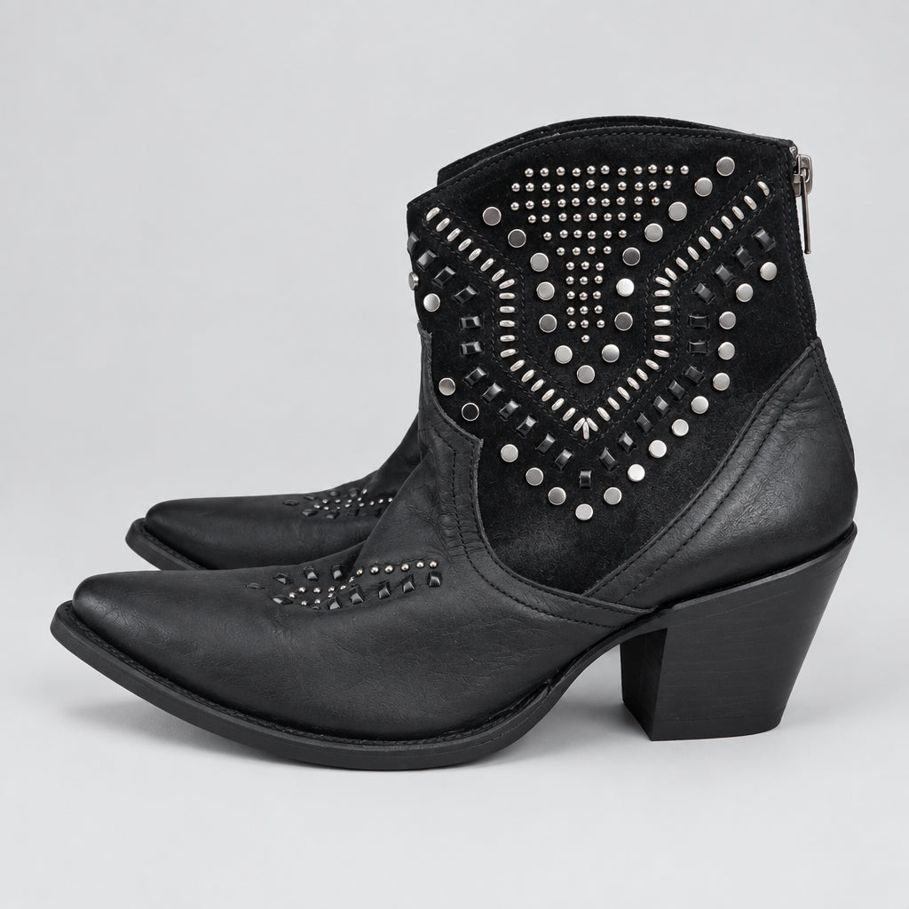 Corral Boots black studded cowgirl boot, size 8.5, NEW without tags!