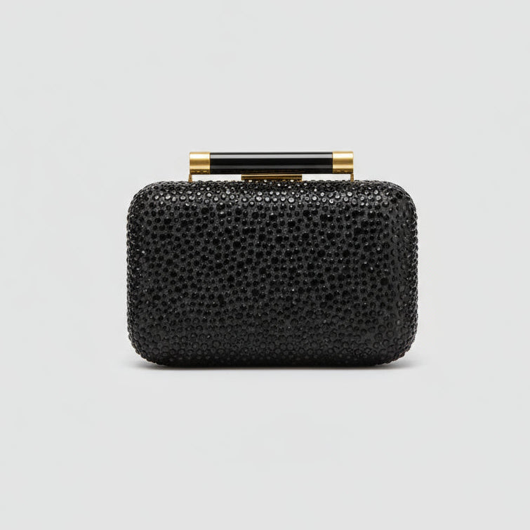Diane von Furstenberg black beaded bag