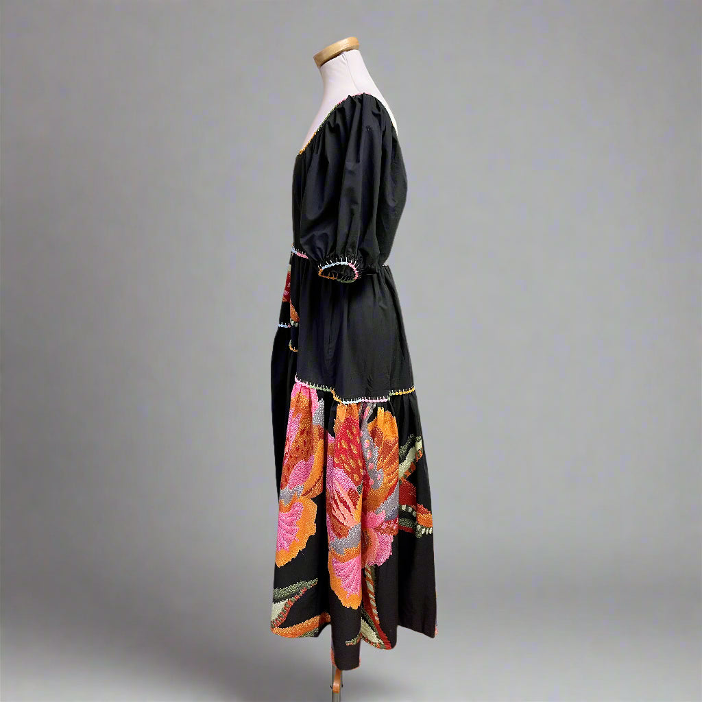 FARM Rio black floral Lucy dress, size M, NEW WITH TAGS!