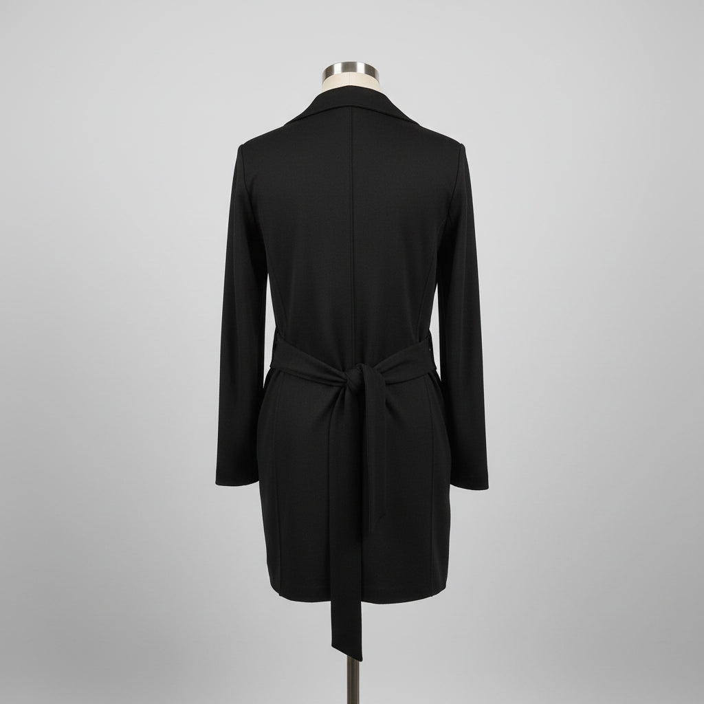 Et Cetera black long moto jacket, size 8, NEW WITH TAGS!
